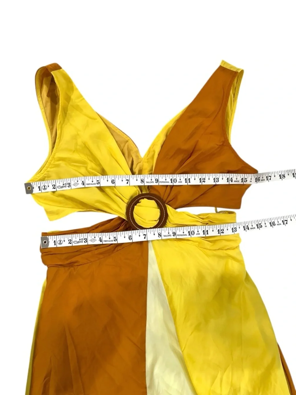 NWT NEW STAUD Passage Colorblock Maxi Dress Sun Bleached Wallflower Ring Cutout - Picture 7 of 9